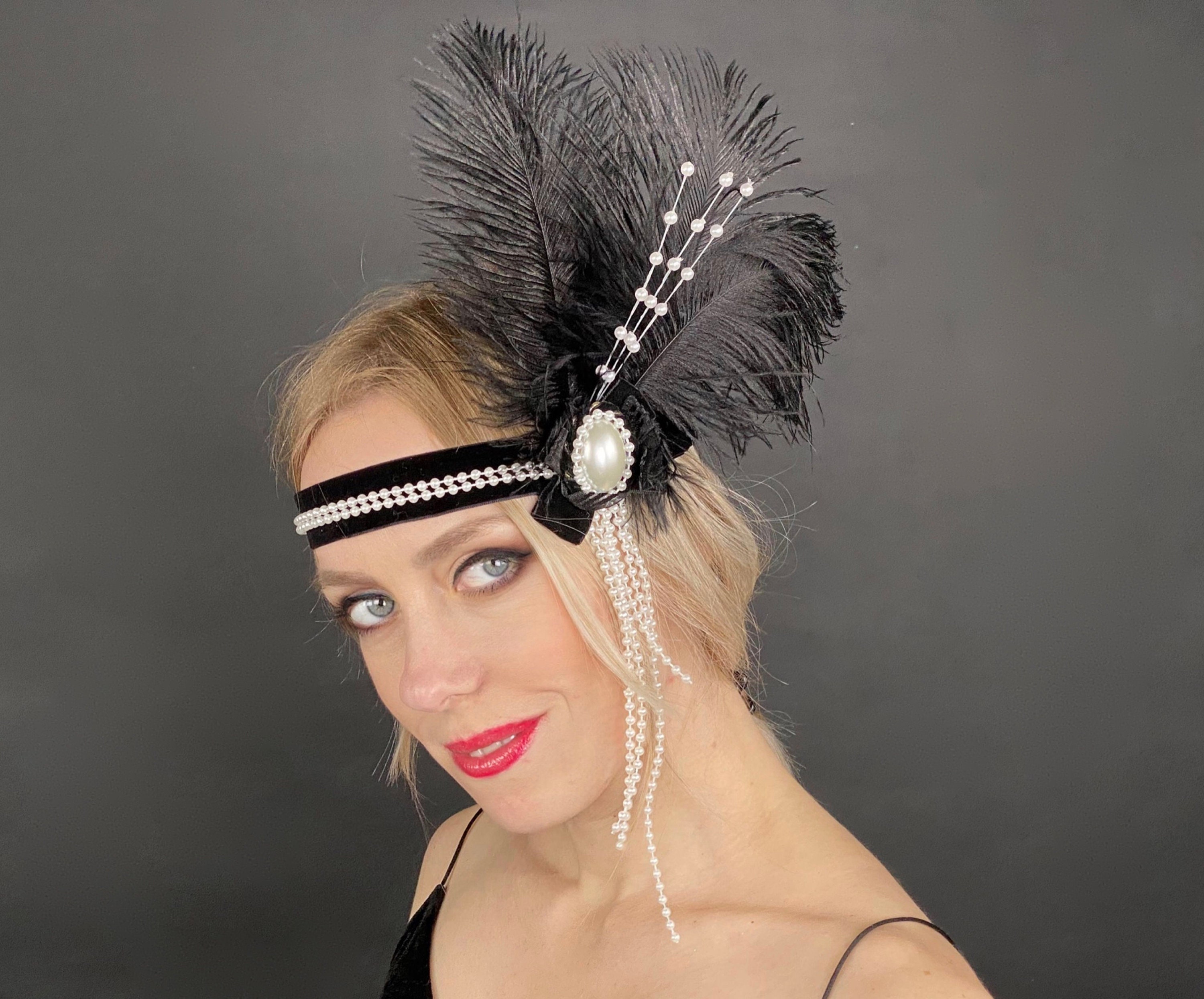 Retrò Vintage Anni Ruggenti Anni 1920 Fascia Flapper Set di accessori Il grande Gatsby Frangia con nappe Piuma Costume Per donna Carnevale Mascherata Festa / Sera Addio al Nubilato Adulti Guanti del