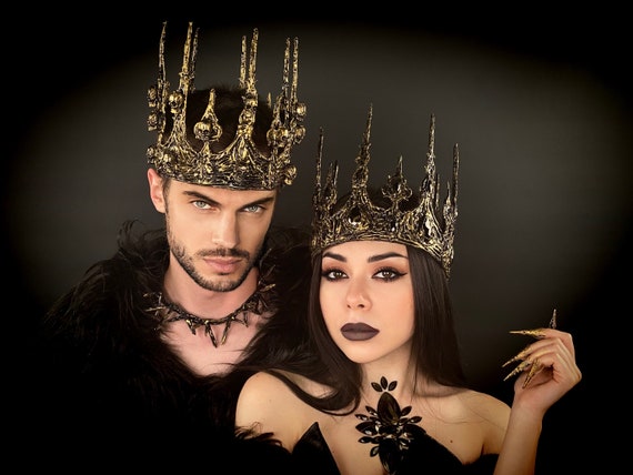 Coronas góticas para una pareja Rey y reina calavera Reina - Etsy México Coronas góticas para una pareja Rey y reina calavera Reina - Etsy México