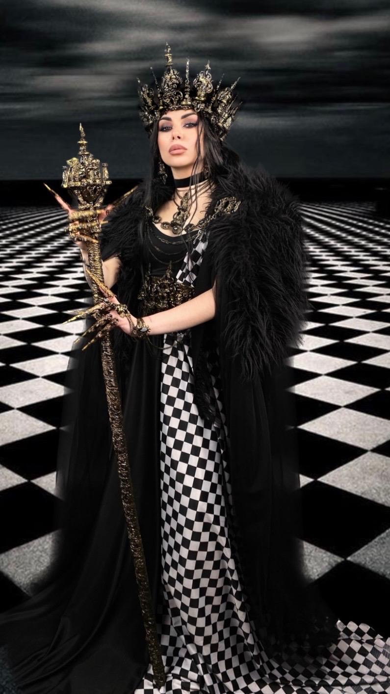 Dark Queen Crown, Gothic Headpiece, Fantasy Cosplay, Black  display picture 1