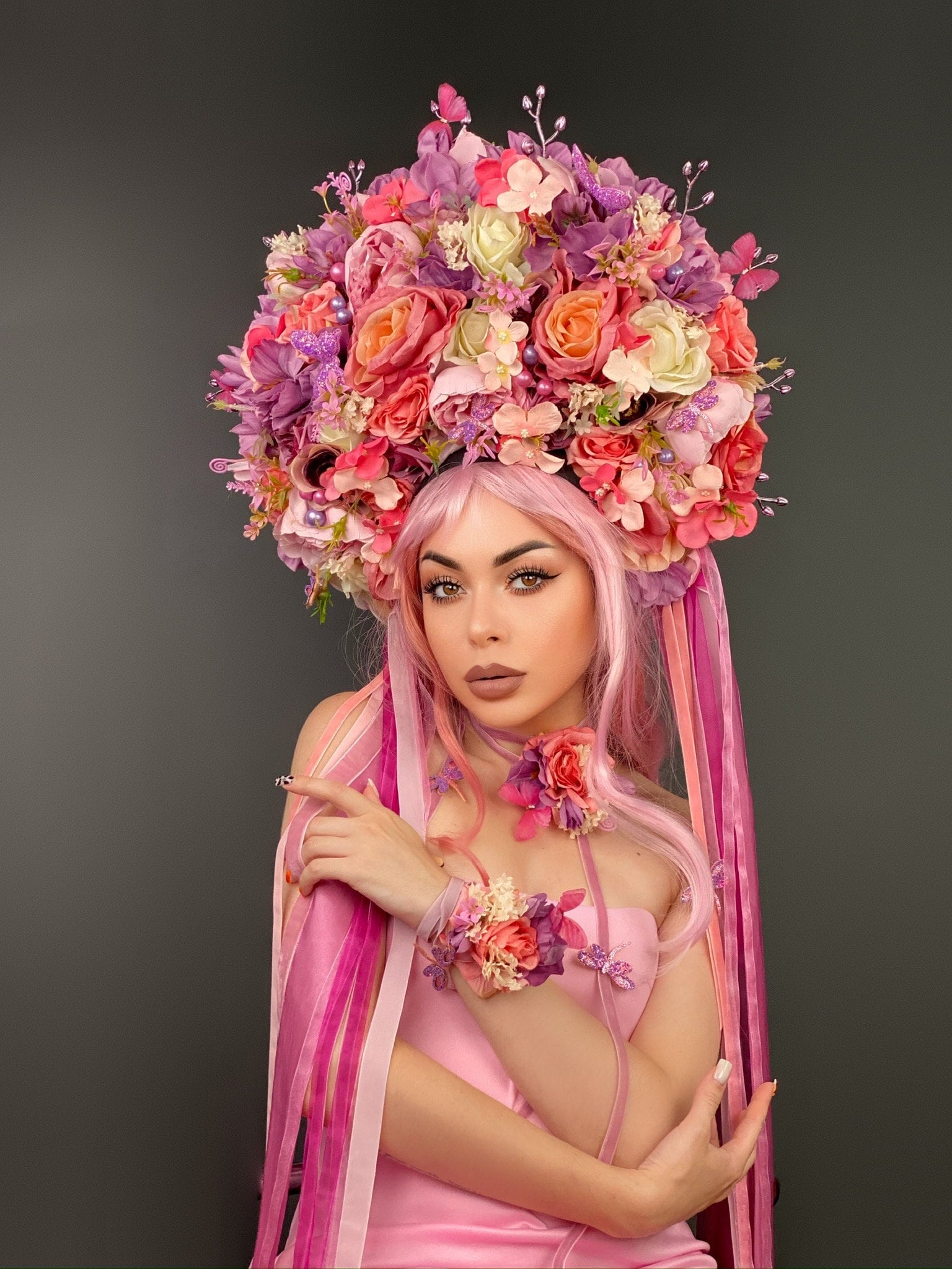 Elegant Pink Floral Headpiece

FAS1 0226 Pink Feather Fascinator, Flower Headband, Feather Headpiece  main image 3
