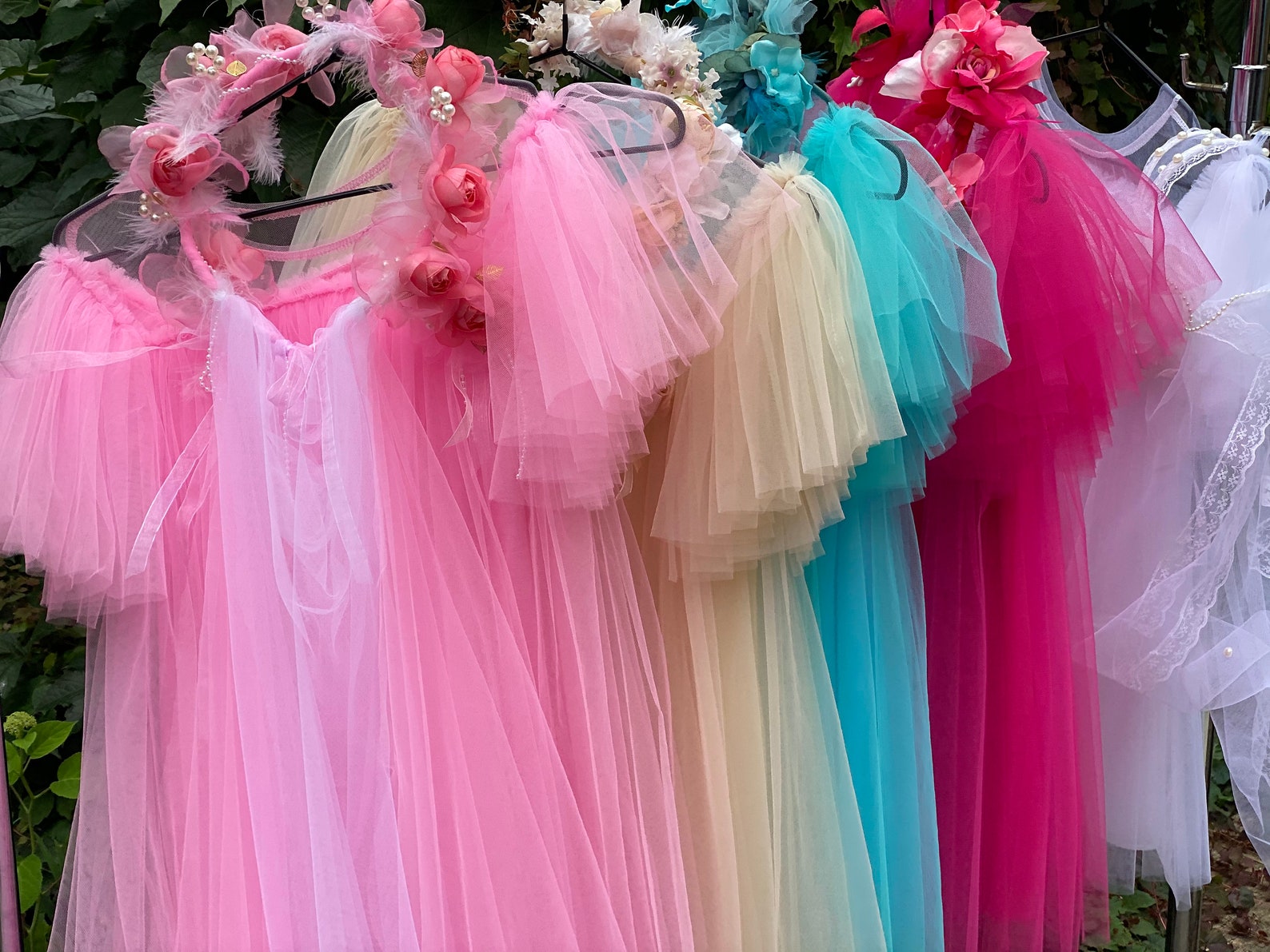 Blue Party Dress for Girls Tulle Birthday Dress for Girls Etsy