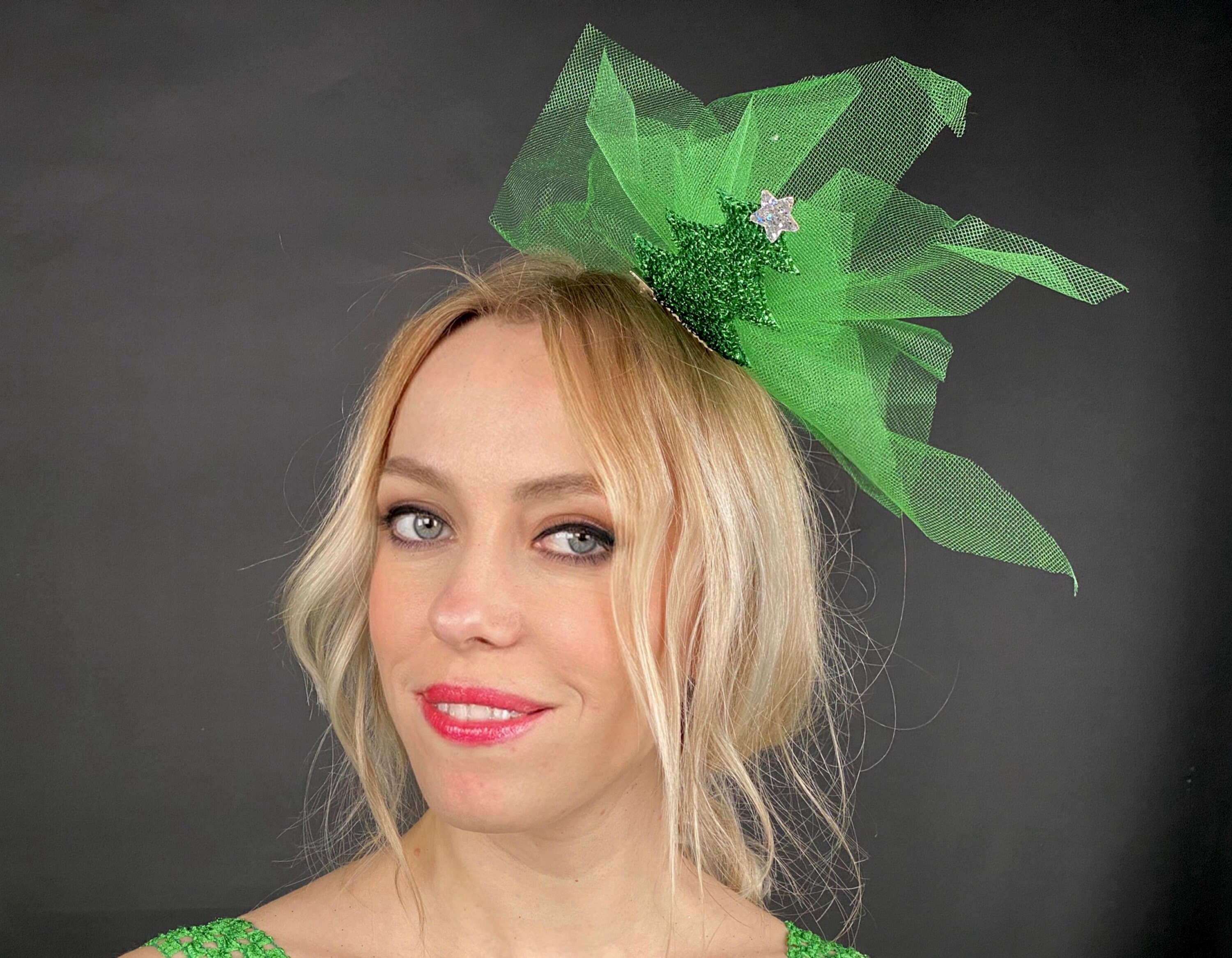 Christmas Tree Hair Clip Christmas Tree Headband Green Xmas Etsy