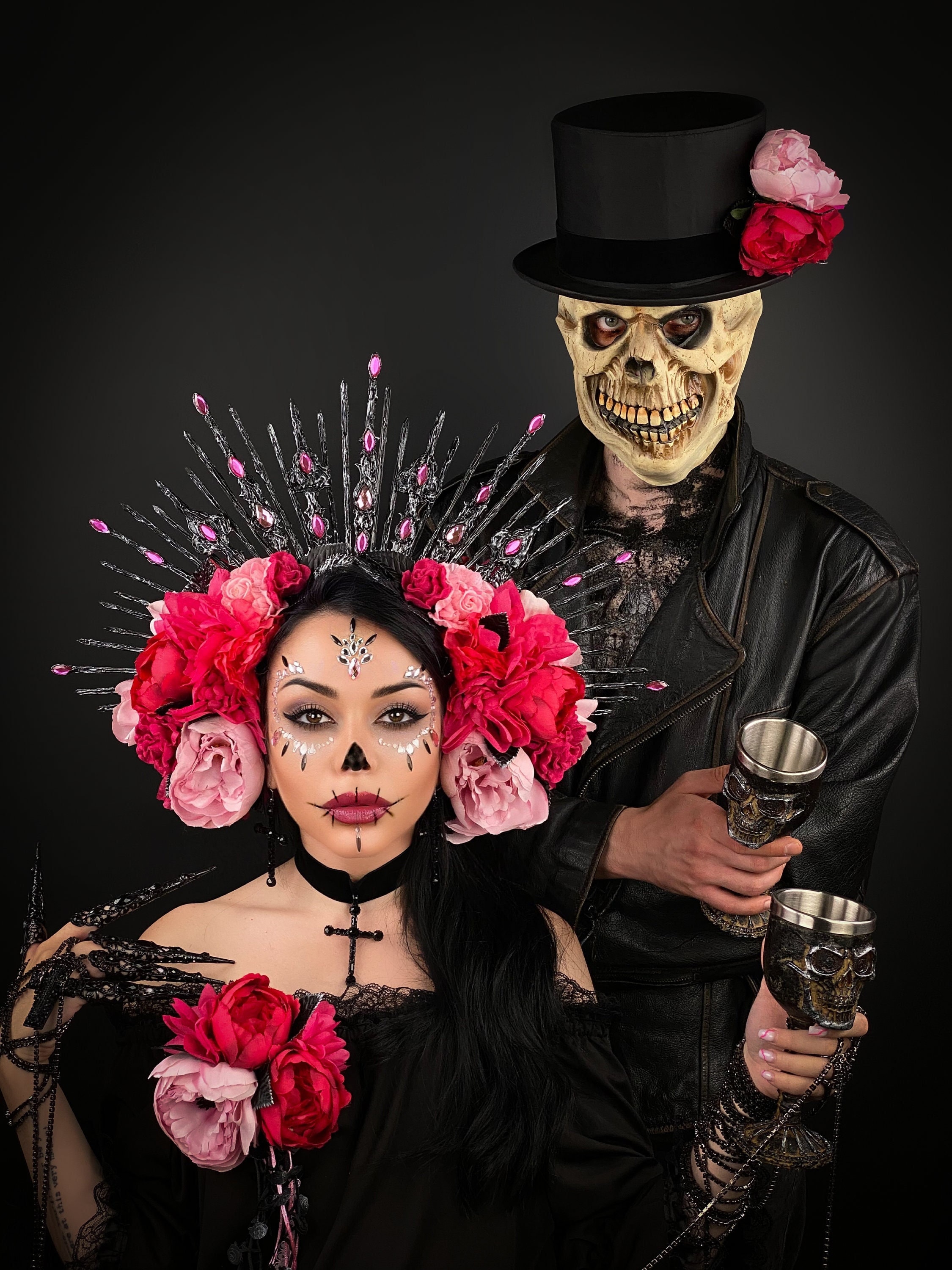 Povitrulya Kreuzstich-Set 'Santa Muerte' – DIY-Sticken Für Erwachsene, Halloween & Día De Los Muertos
