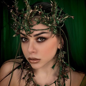 Nymph Tiara, Wood Elf Crown, Crown of Branches, Forest Queen Headpiece, Fairy Tiara, Elf Headdress, Forest Witch, Midsummer Festival image 4