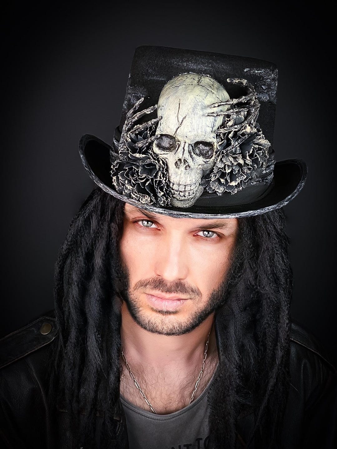 Halloween, Skull Top Hat, Gothic Decor, Halloween, Skull - Etsy