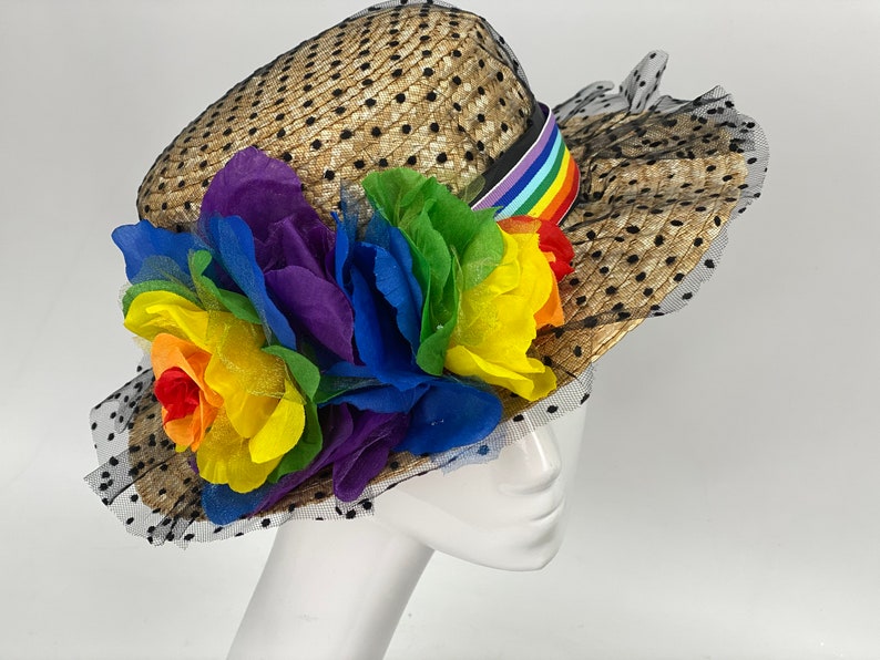 Straw Boater Hat Summer Straw Hat Beach Headwear Headdress Etsy