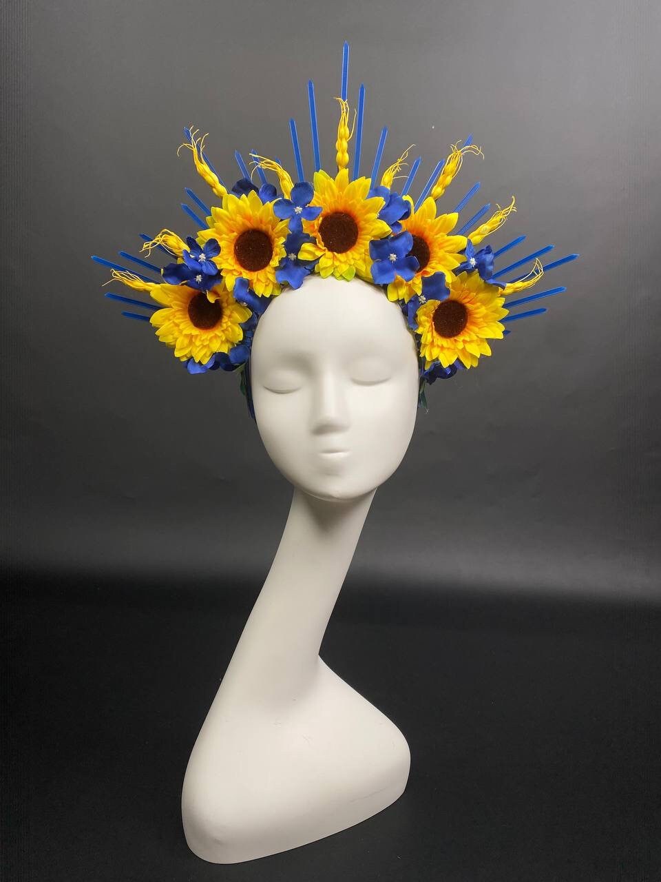 Polyna hand crafted Sunflower Crown Nova Kahovka for Life | UKRAINE | Accessories | Polyna Hand  main image 2