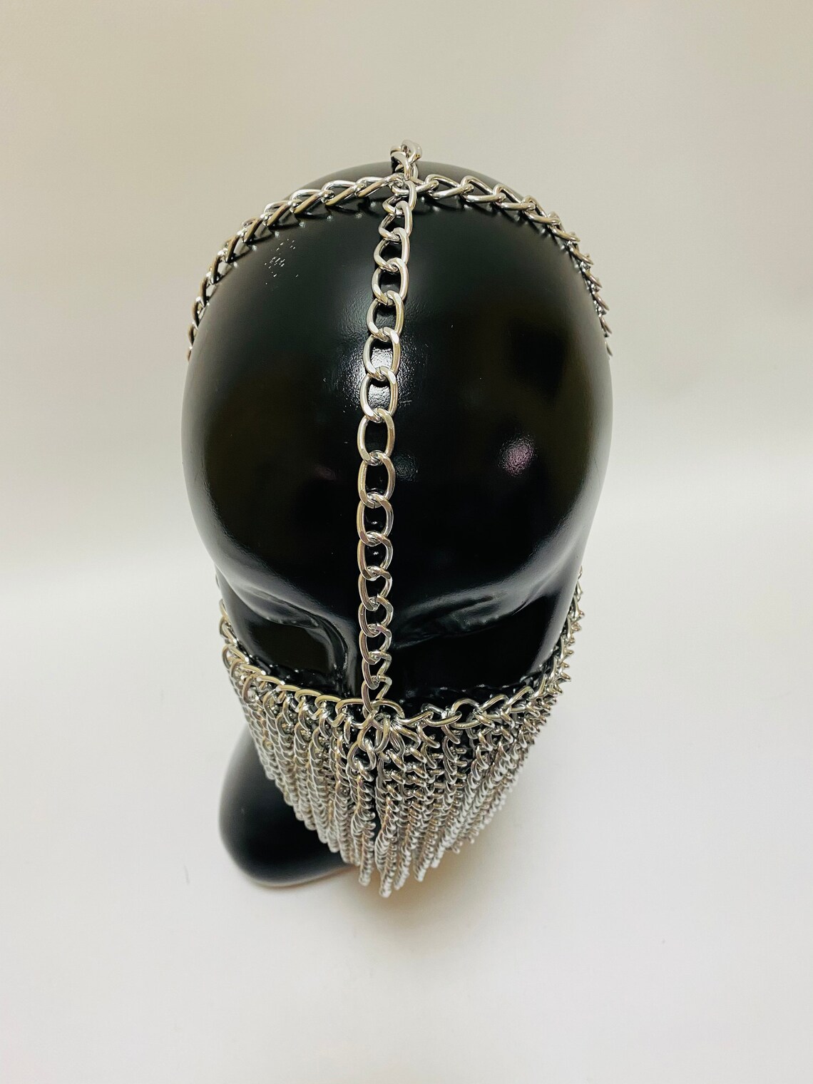 Chain Face Mask for Women Harness Chain Mask Silver Face Etsy