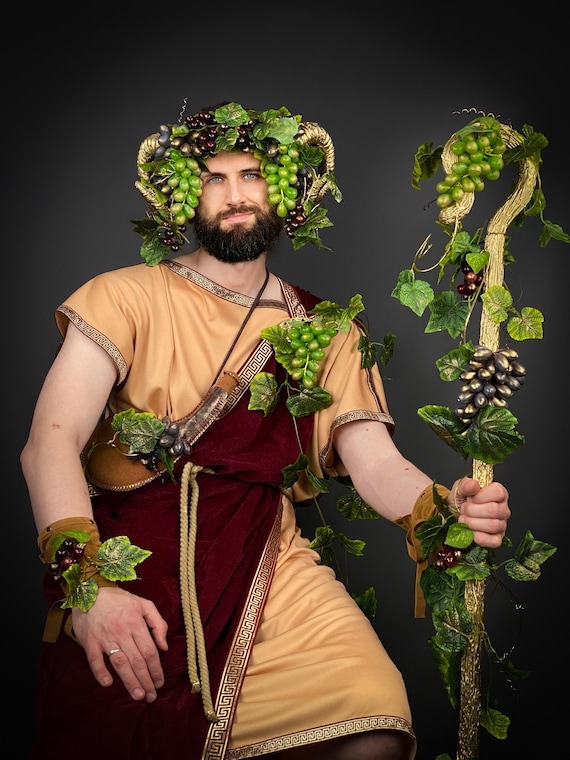 アクセサリー Bacchus Burning Man, Bacchus Costume, Greek God Dionysus Horned Crown