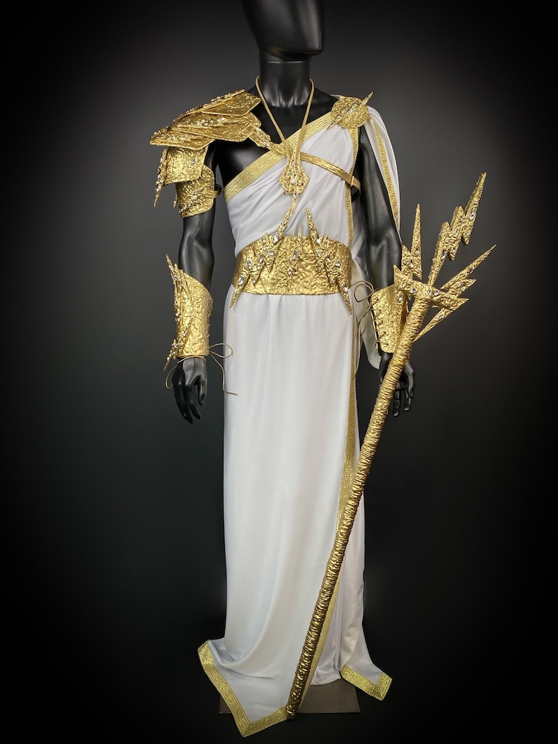 Burning Man, Zeus God Costume, Greek Roman Olympian King, Handmade Toga ...