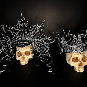 Halloween Crown Medusa Gorgon for Couple, Crowns Medusa Gorgon for Couple, Gorgon King and Queen Crown, King and Queen Serpent, Halo Goddess