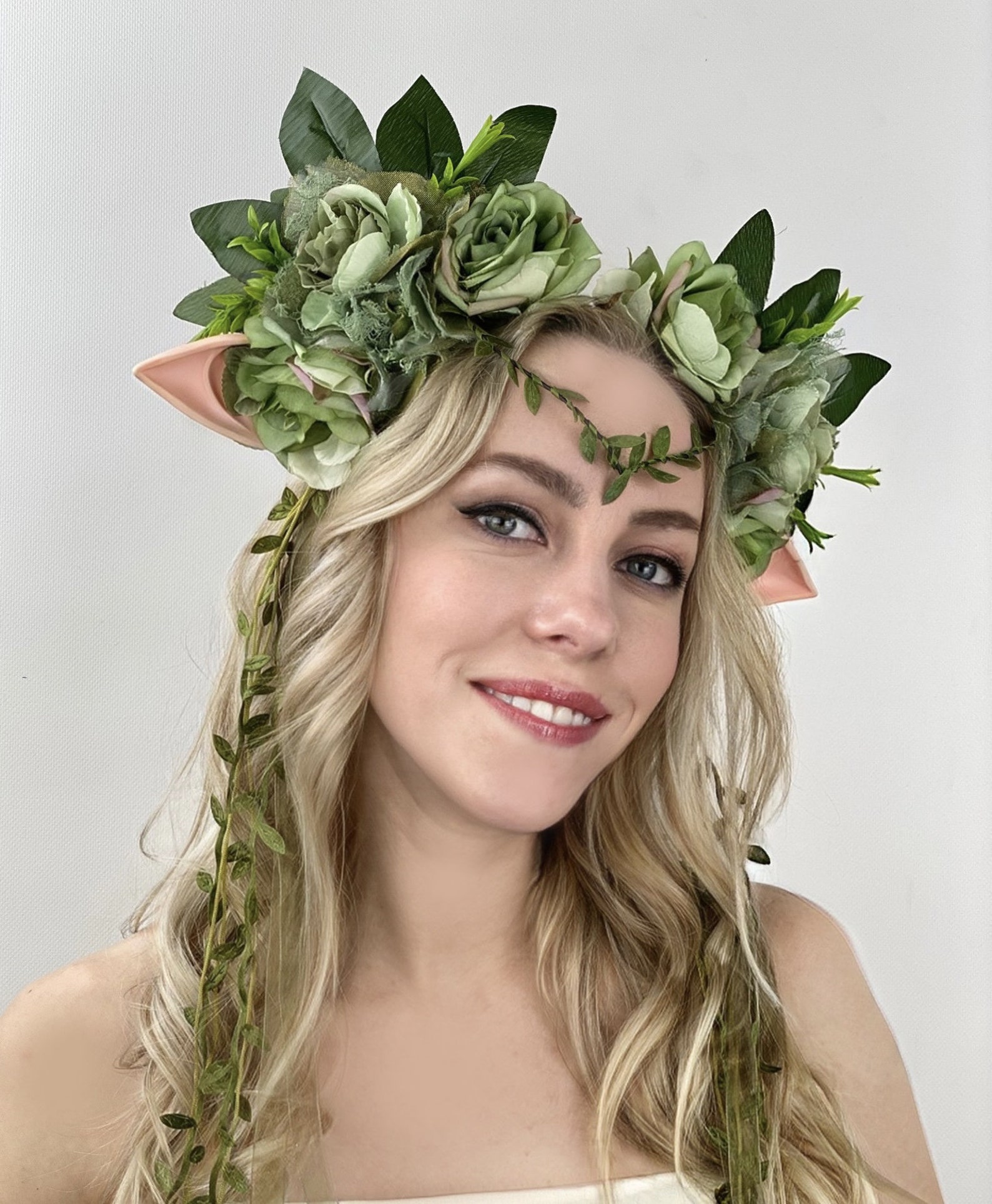 Elf Flower Crown Nymph Headpiece Fairy Headband Flower Etsy