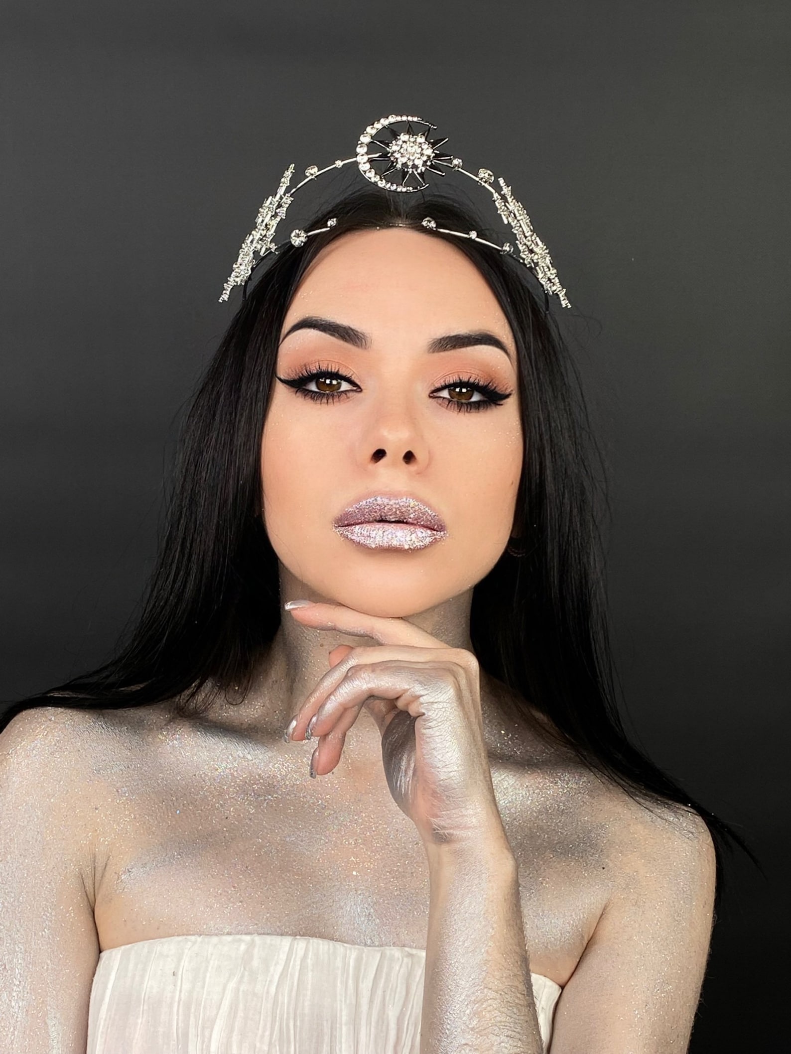 Galaxy Tiara Moon Headband Silver Star Tiara Celestial Etsy