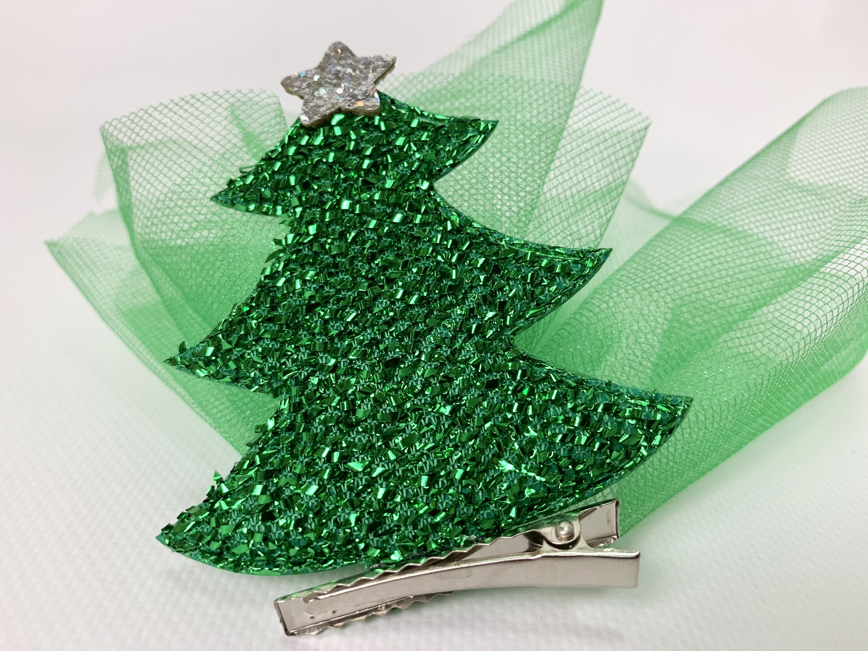 Christmas Tree Hair Clip Christmas Tree Headband Green Xmas Etsy