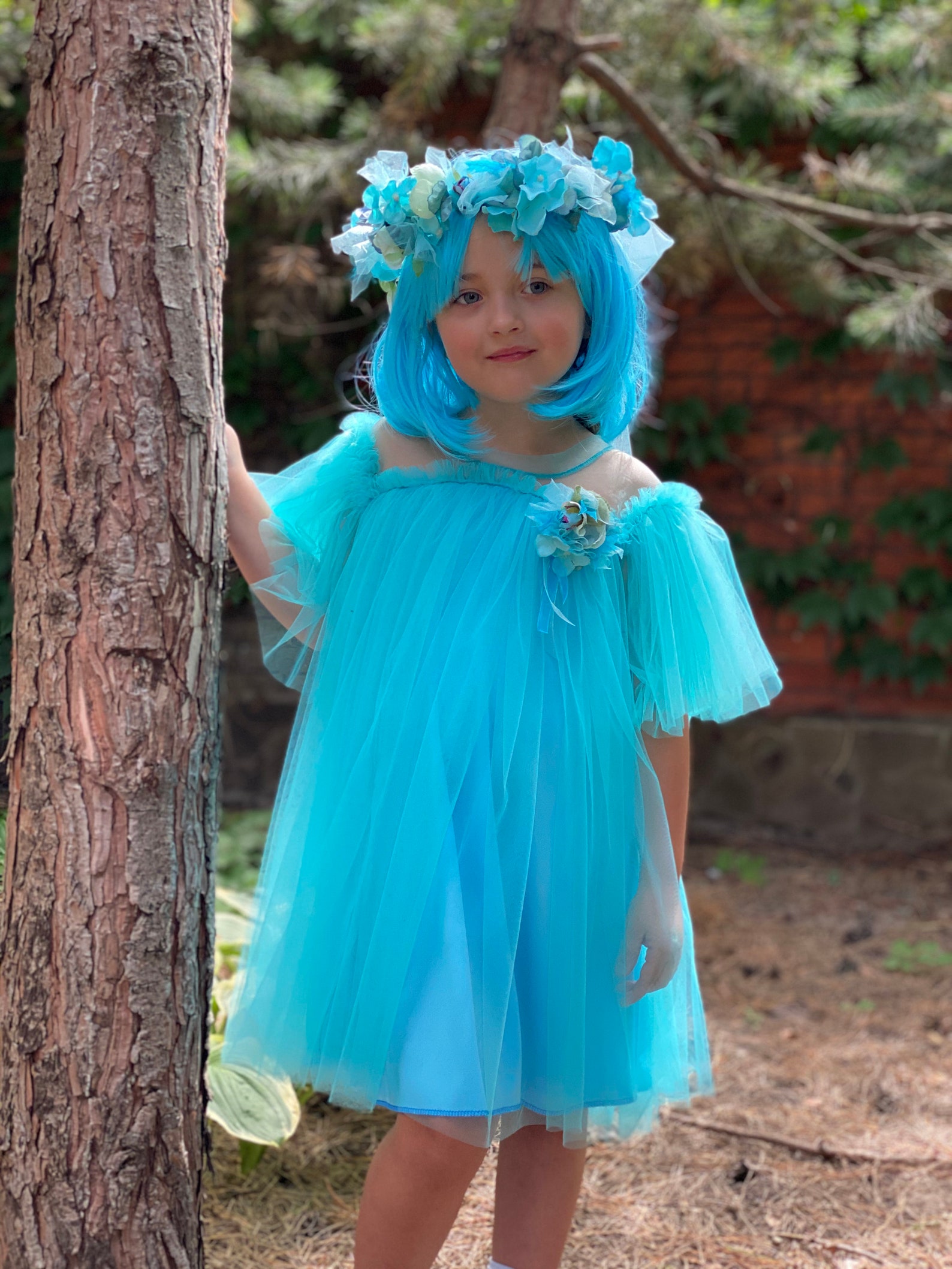 Blue Party Dress for Girls Tulle Birthday Dress for Girls Etsy