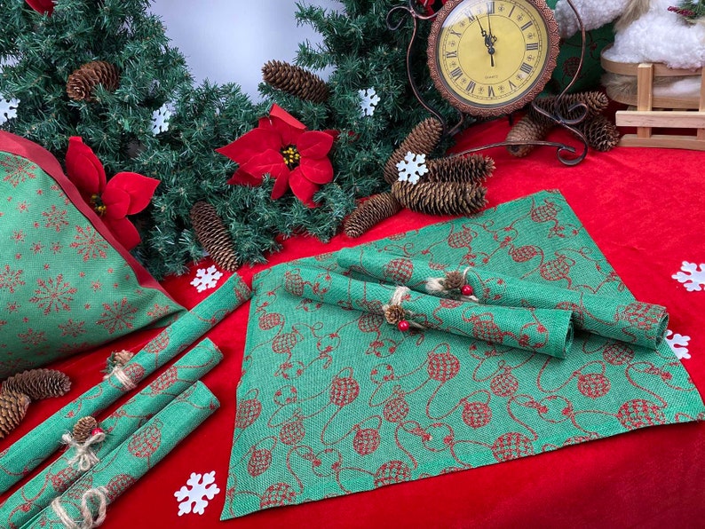 Christmas Placemats Christmas Table Placemat Christmas Party Etsy