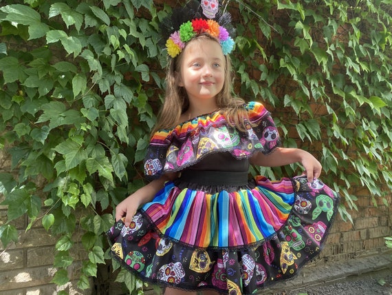 Day Of The Dead Skull Girl Costume