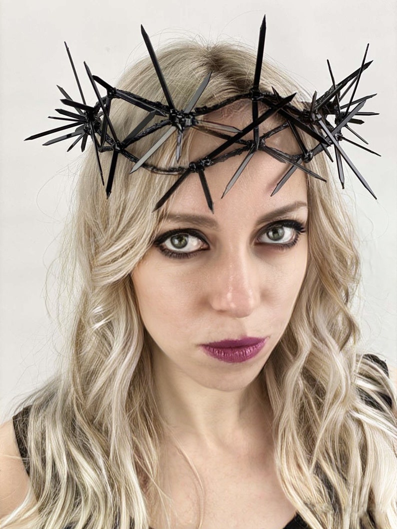 Crown of Thorns Black Crown of Thorns Thorn Wreath Etsy