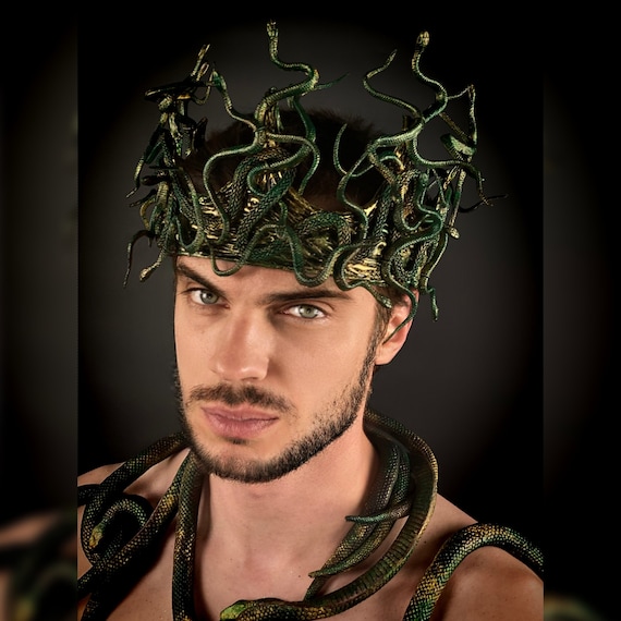 Men's Crown of Medusa Gorgon Medusa Male Headpiece Snake - Etsy