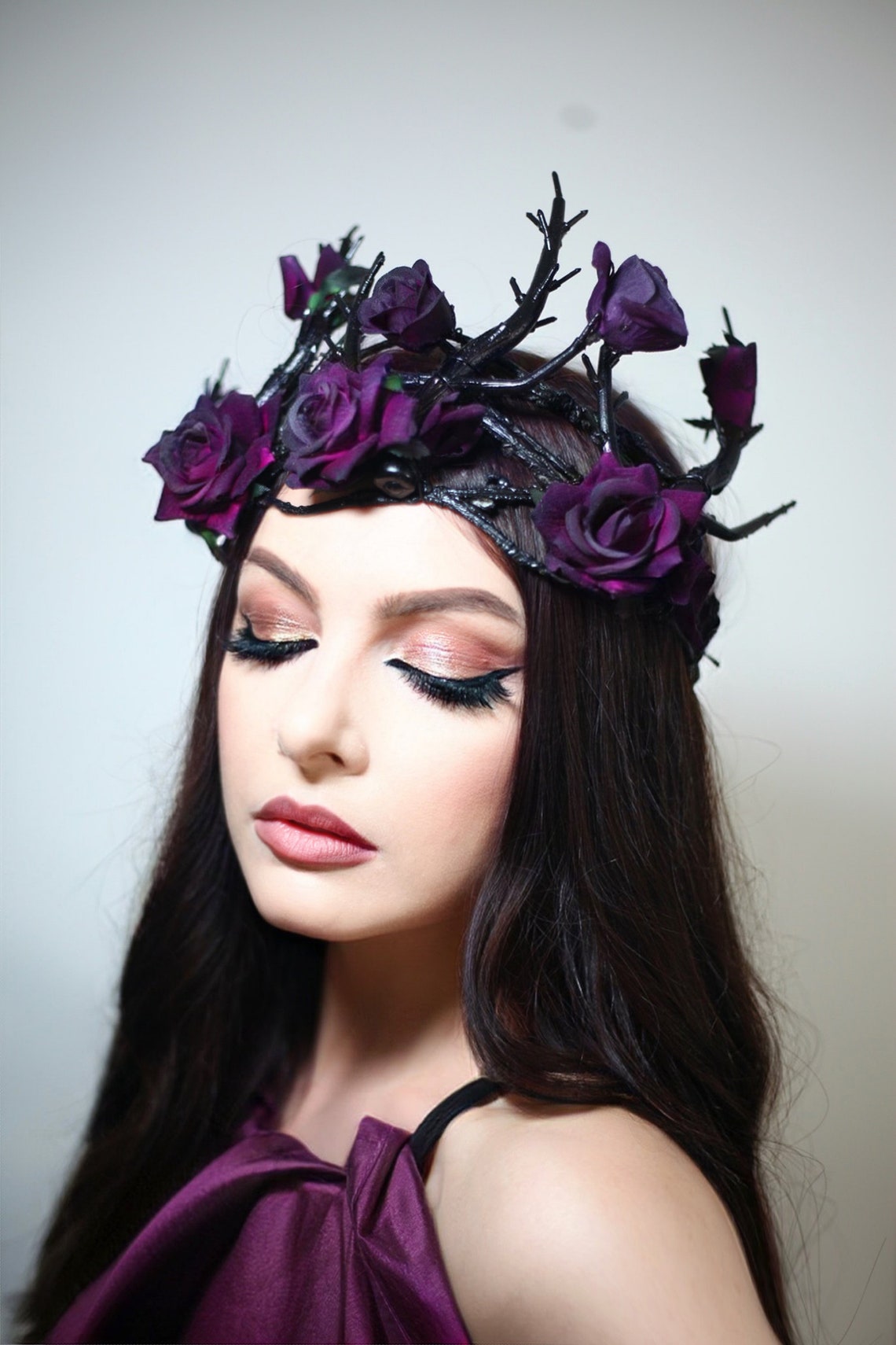 Gothic crown Witch headdress Gothic headdress Halloween Etsy