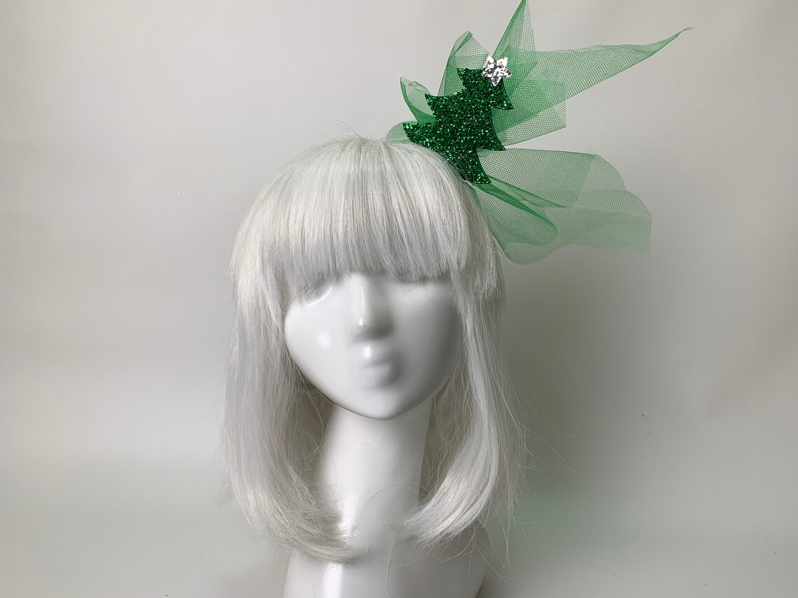 Christmas Tree Hair Clip Christmas Tree Headband Green Xmas Etsy