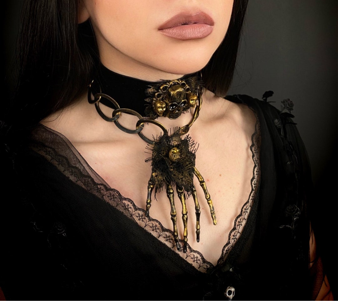 Gothic Jewelry, Evil Queen Gothic Necklace, Devil Jewelry, Dark Fairy