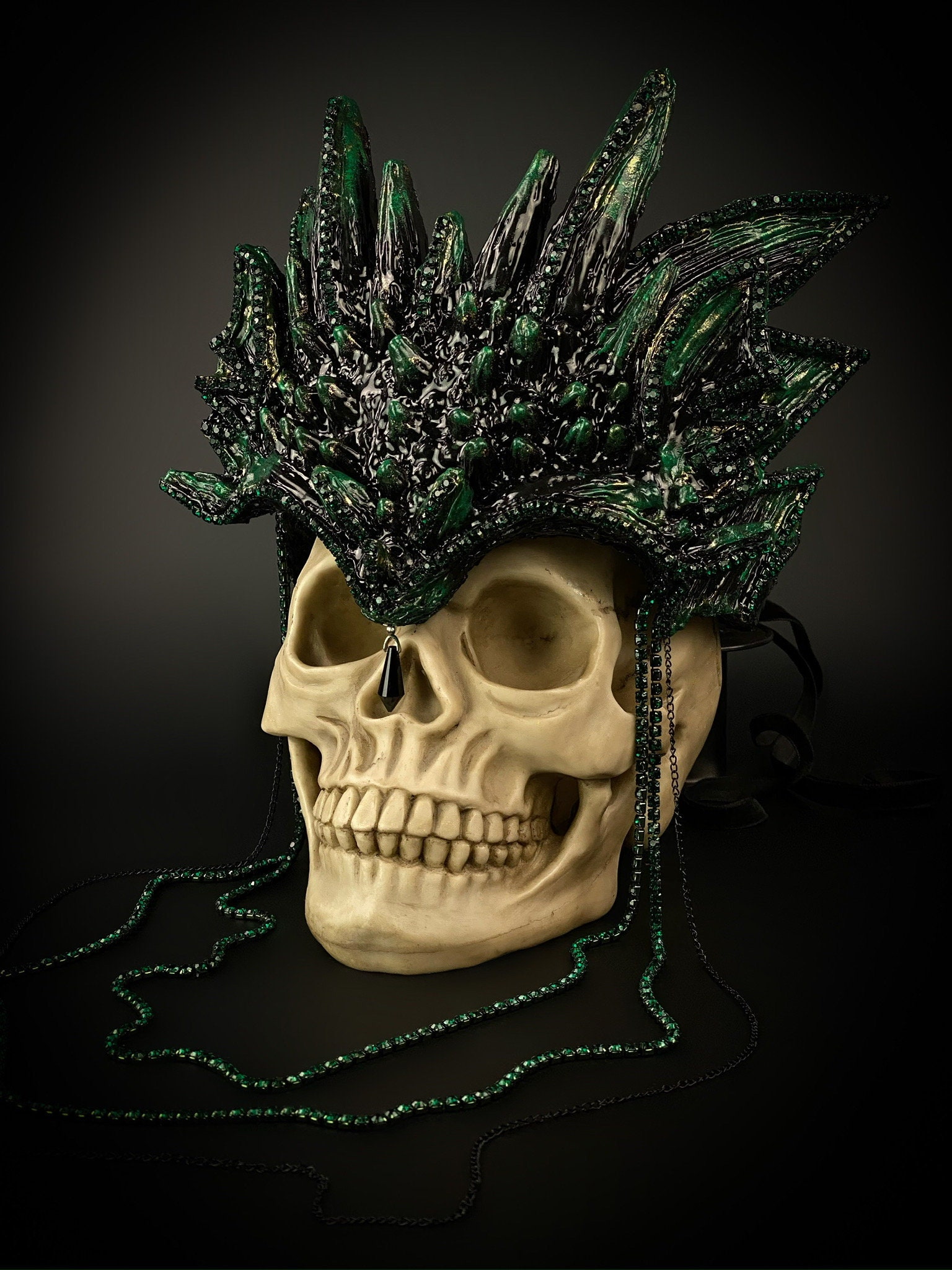 Dragon Queen, Green Dragon Crown, Dragon Fairy, Black