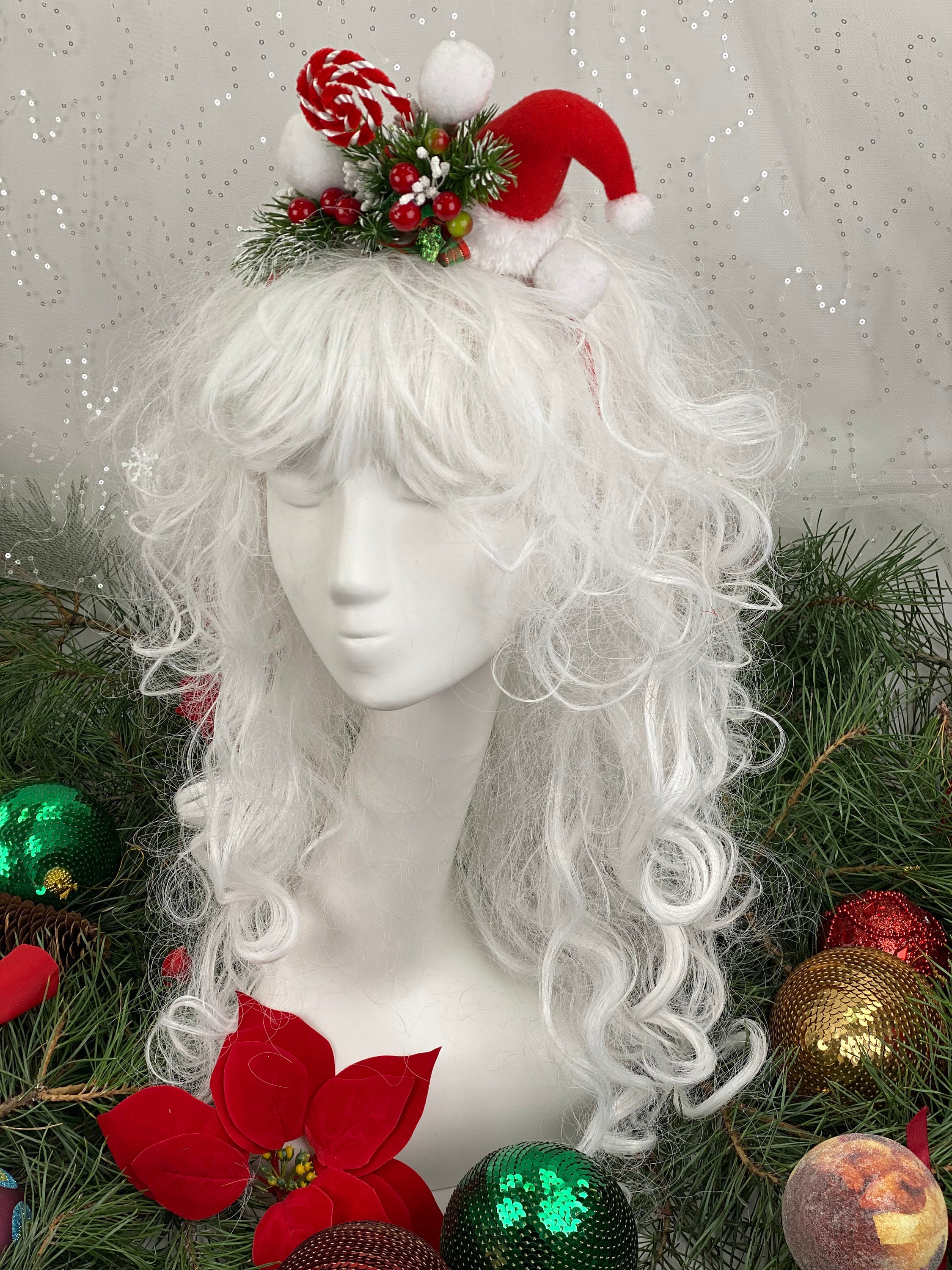 Beavorty Weihnachts-Haarschmuck Set - 12 Mini-Weihnachtsmützen-Clips Für Party & Fest