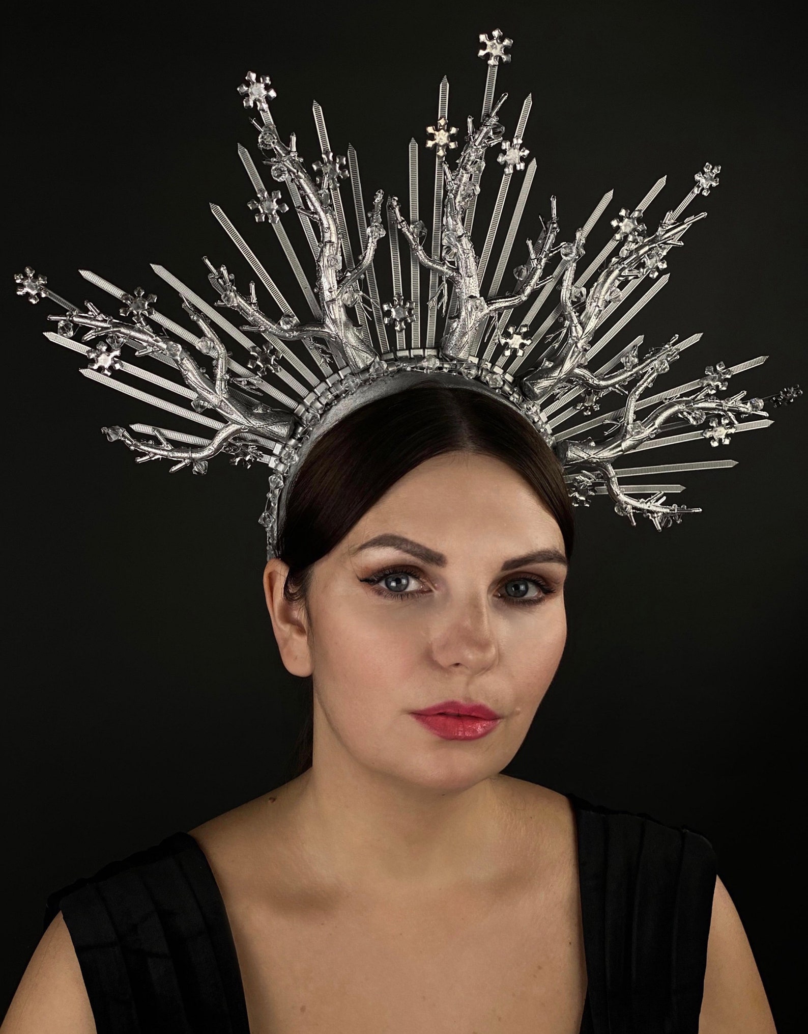 Woodland Crown Christmas Halo Crown Ice Queen Crown Crown Etsy