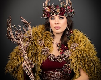 Fascia Per Capelli Con Corna Di Cervo Stile Elfo E Vintage – Accessorio Regolabile Per Cosplay, Halloween, Feste E Matrimoni
