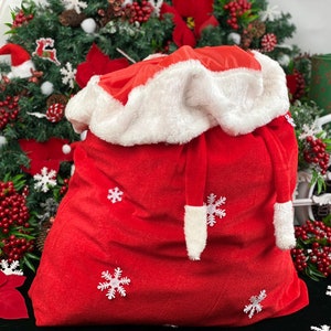 Christmas Santa sack, Large Christmas sack, Children Christmas present bag, Santa sack for gift, North pole express Santa delivery sack