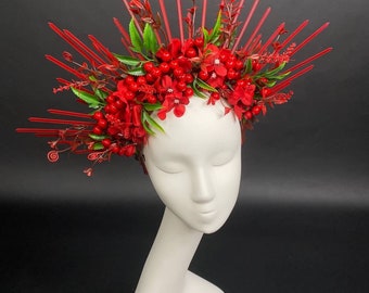 中目黒uncinq valo adornments head piece Luxury Ukrainian Flower Headdress, Ethnic Headdress, Boho