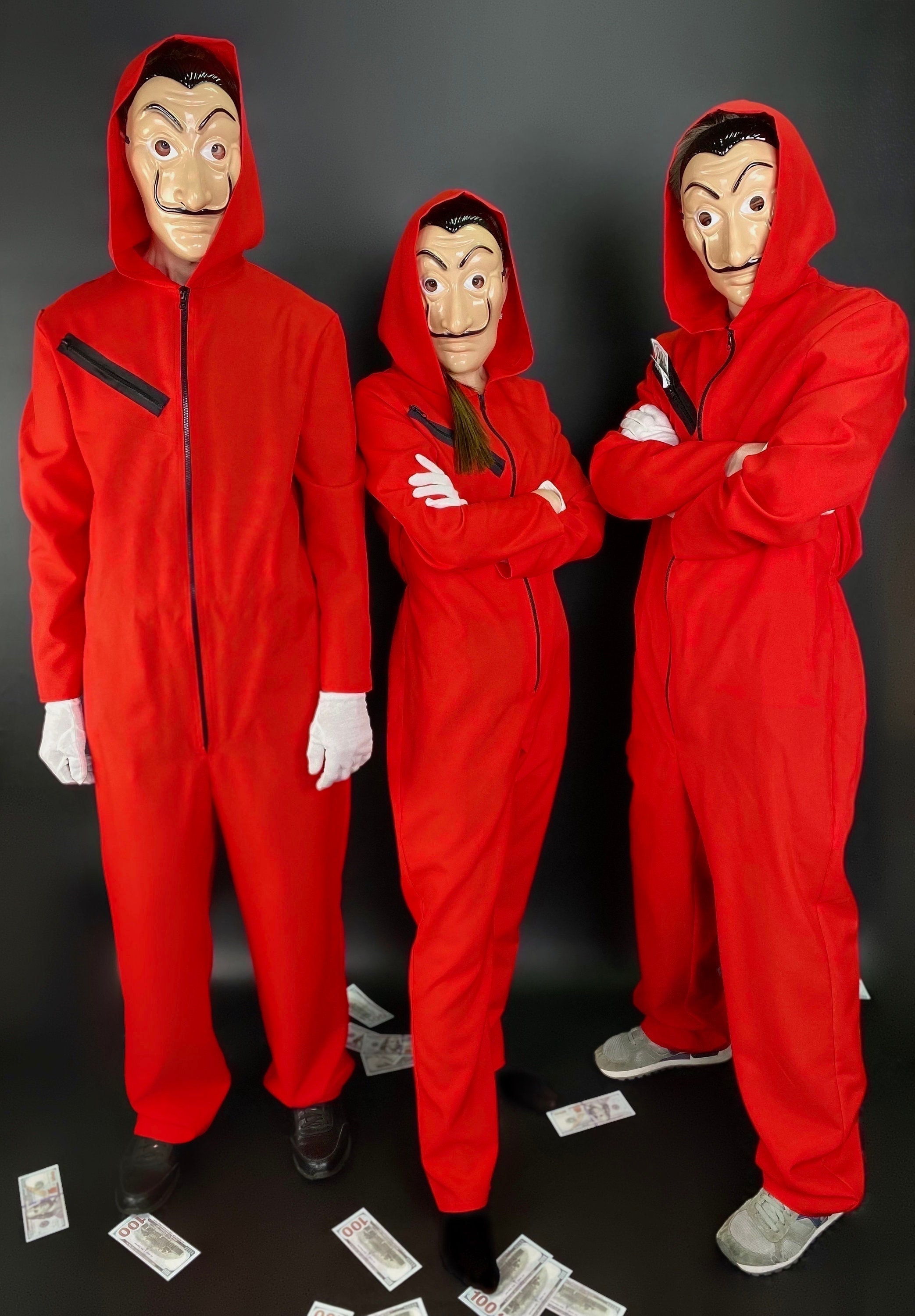 La casa de papel Combinaison&Masque Déguisement Halloween Cosplay