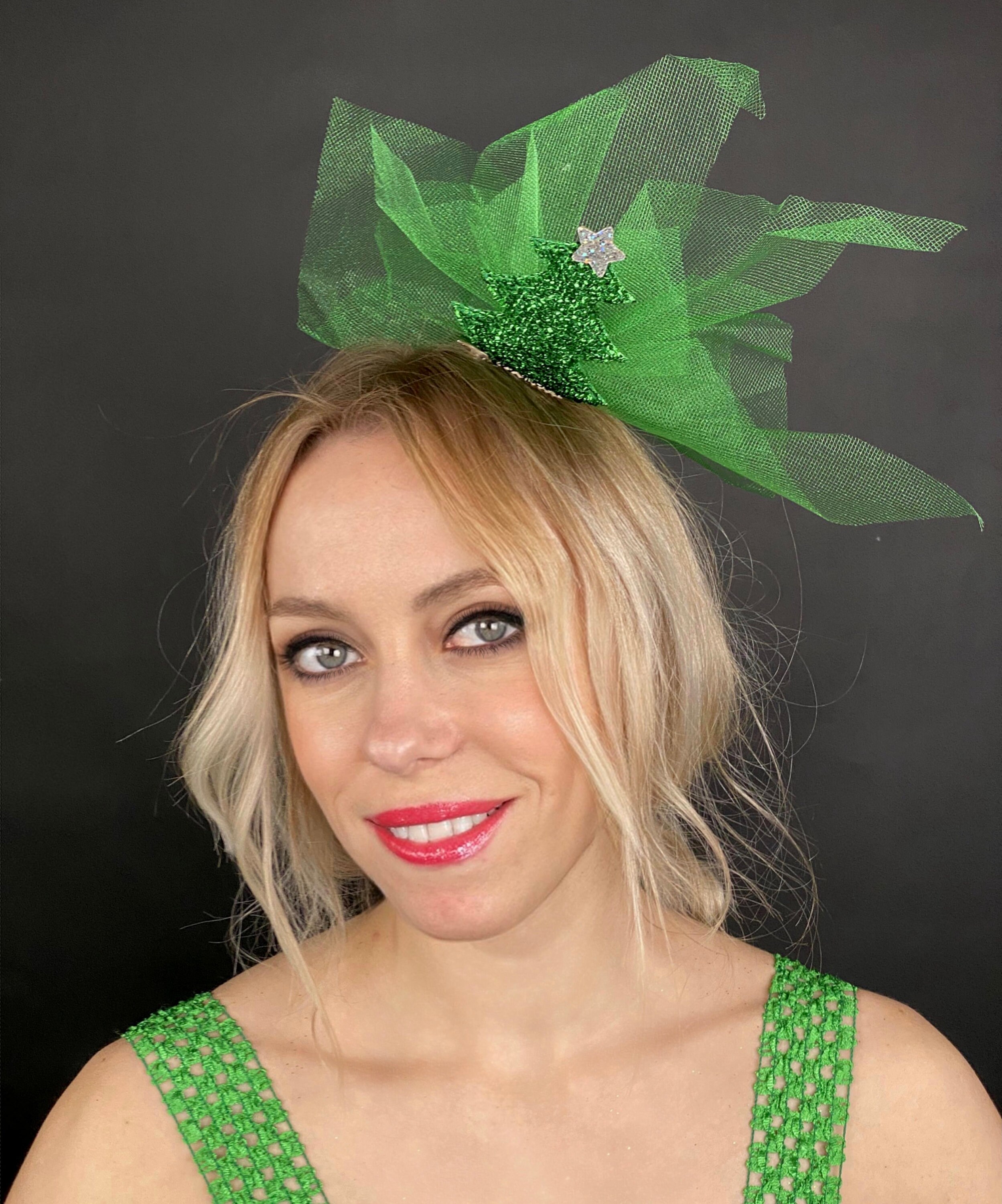 Christmas Tree Hair Clip Christmas Tree Headband Green Xmas Etsy