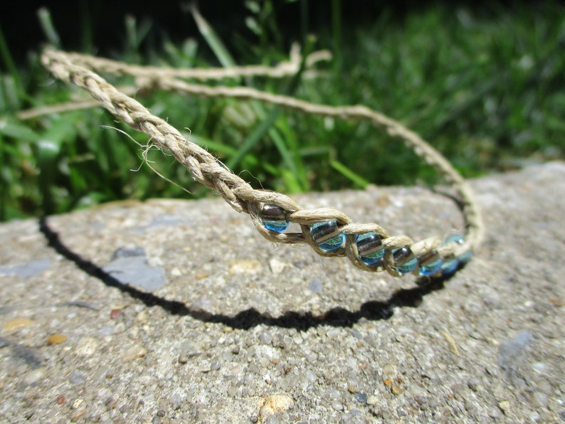 Beaded Hemp Wish Bracelet Choose your color and scent 5% of proceeds donated to the Amazon Rainforest Conservation Handmade image 4