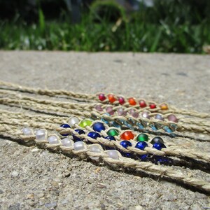 Beaded Hemp Wish Bracelet Choose your color and scent 5% of proceeds donated to the Amazon Rainforest Conservation Handmade image 5
