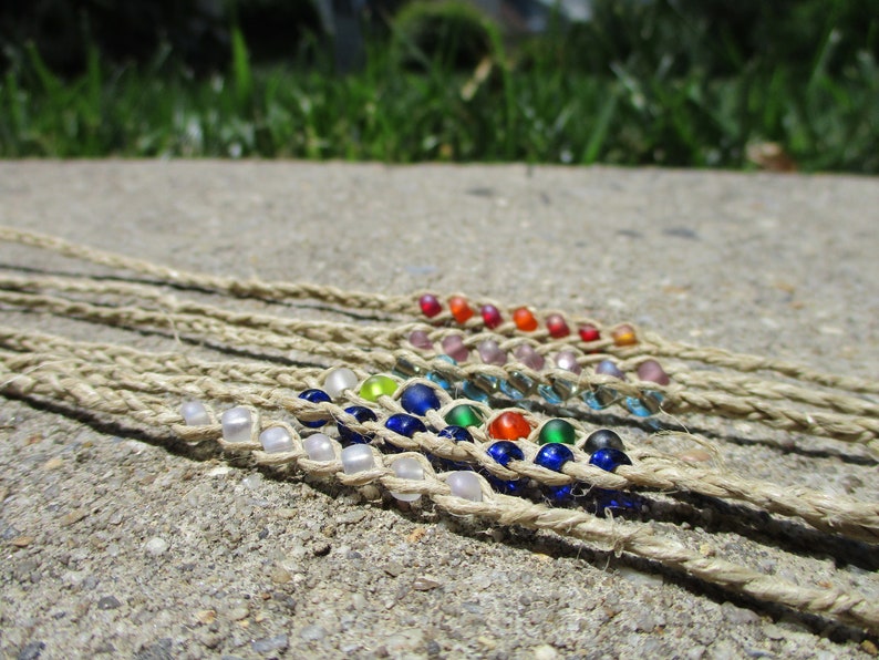 Beaded Hemp Wish Bracelet Choose your color and scent 5% of proceeds donated to the Amazon Rainforest Conservation Handmade image 5