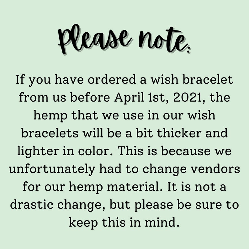 Beaded Hemp Wish Bracelet Choose your color and scent 5% of proceeds donated to the Amazon Rainforest Conservation Handmade image 2