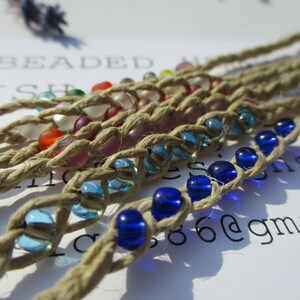 Beaded Hemp Wish Bracelet Choose your color and scent 5% of proceeds donated to the Amazon Rainforest Conservation Handmade image 9