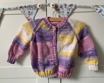 Name Cardigan | 4-5 years | Personalised Cardigan | Hand Embroidered Cardigan | Rainbow Cardigan | Knit Cardigan | Art of Parenting Four