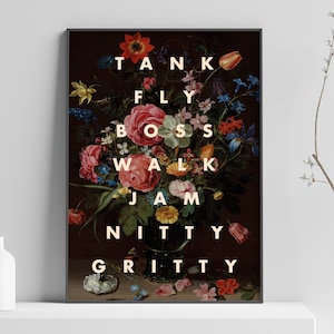 Tank Boss Fly Walk Jam Nitty Gritty Print | Beats International, Dub Be Good To Me | 7x5&quot; A4, A3, A2 |, gallery art poster, wall decor