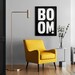 BOOM Poster, Bold Black and White Wall Decor, Art Print, Wall Art Gift ...