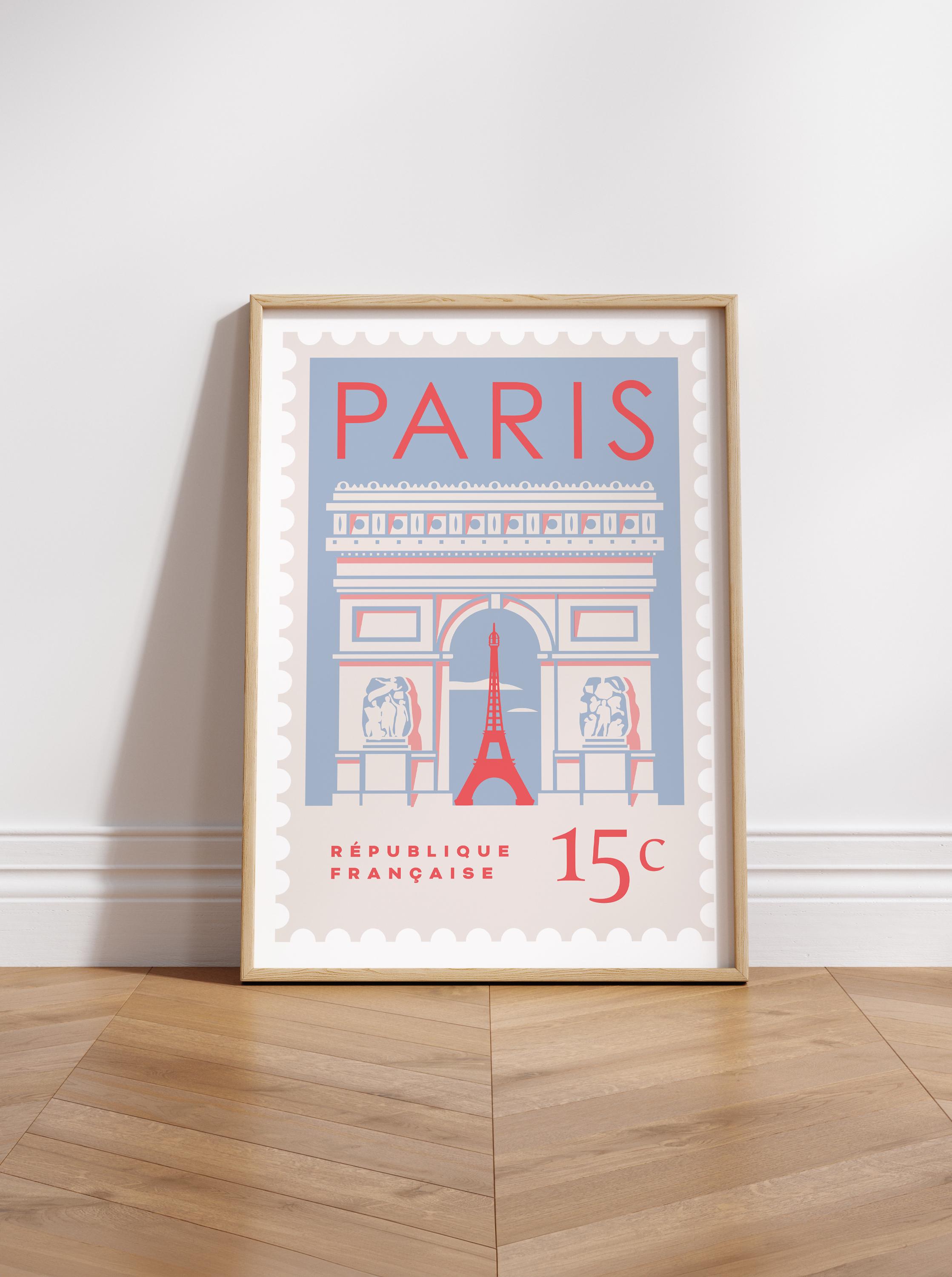 Paris Print | Paris City Skyline Poster | Wall Art | Wall Decor | Travel Gift | Office Decor | Mid Century style, City Prints | French