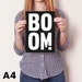 BOOM Poster, Bold Black and White Wall Decor, Art Print, Wall Art Gift ...