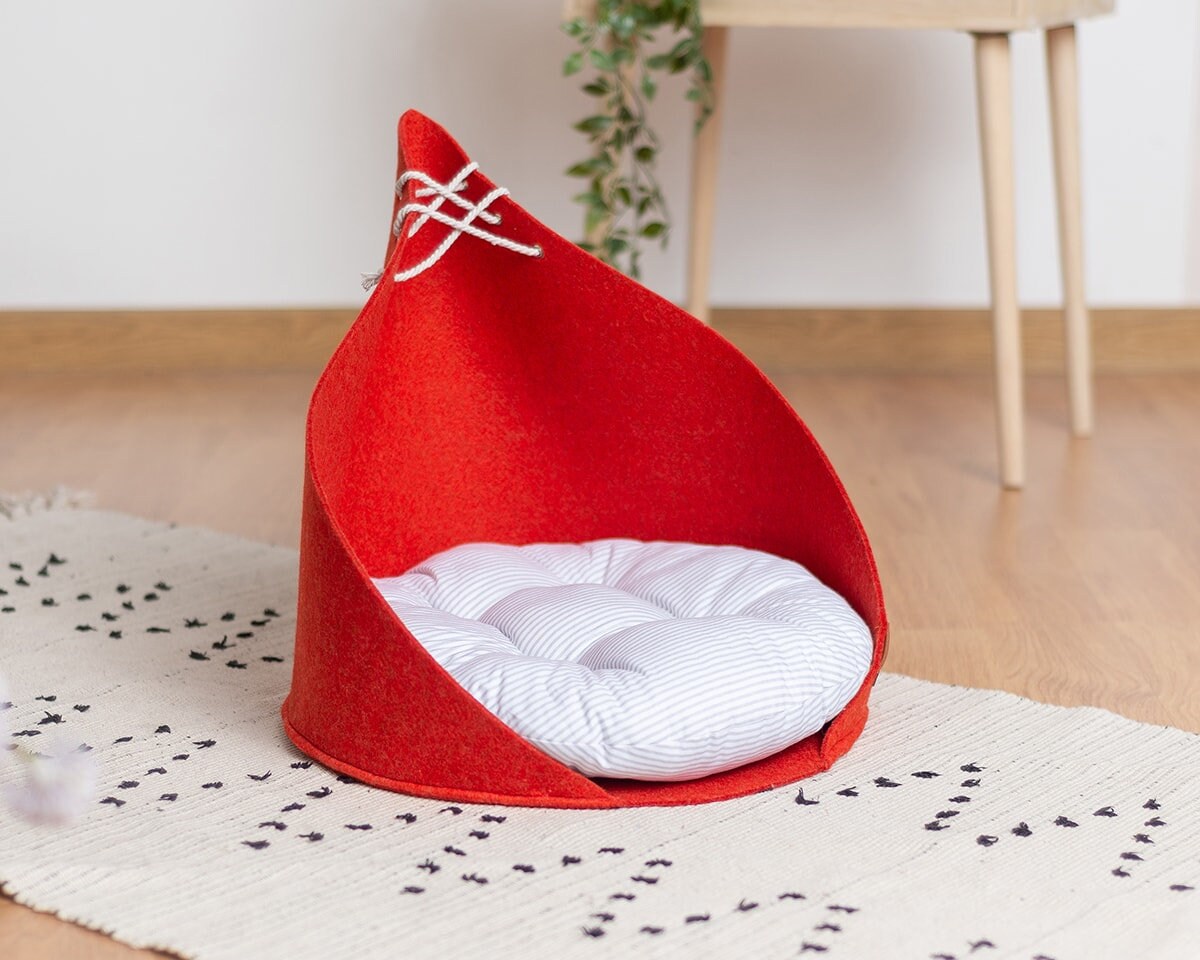 Cat Bed Dog Bed Cat House Yurt For Cat Pet Supplies Cat Etsy