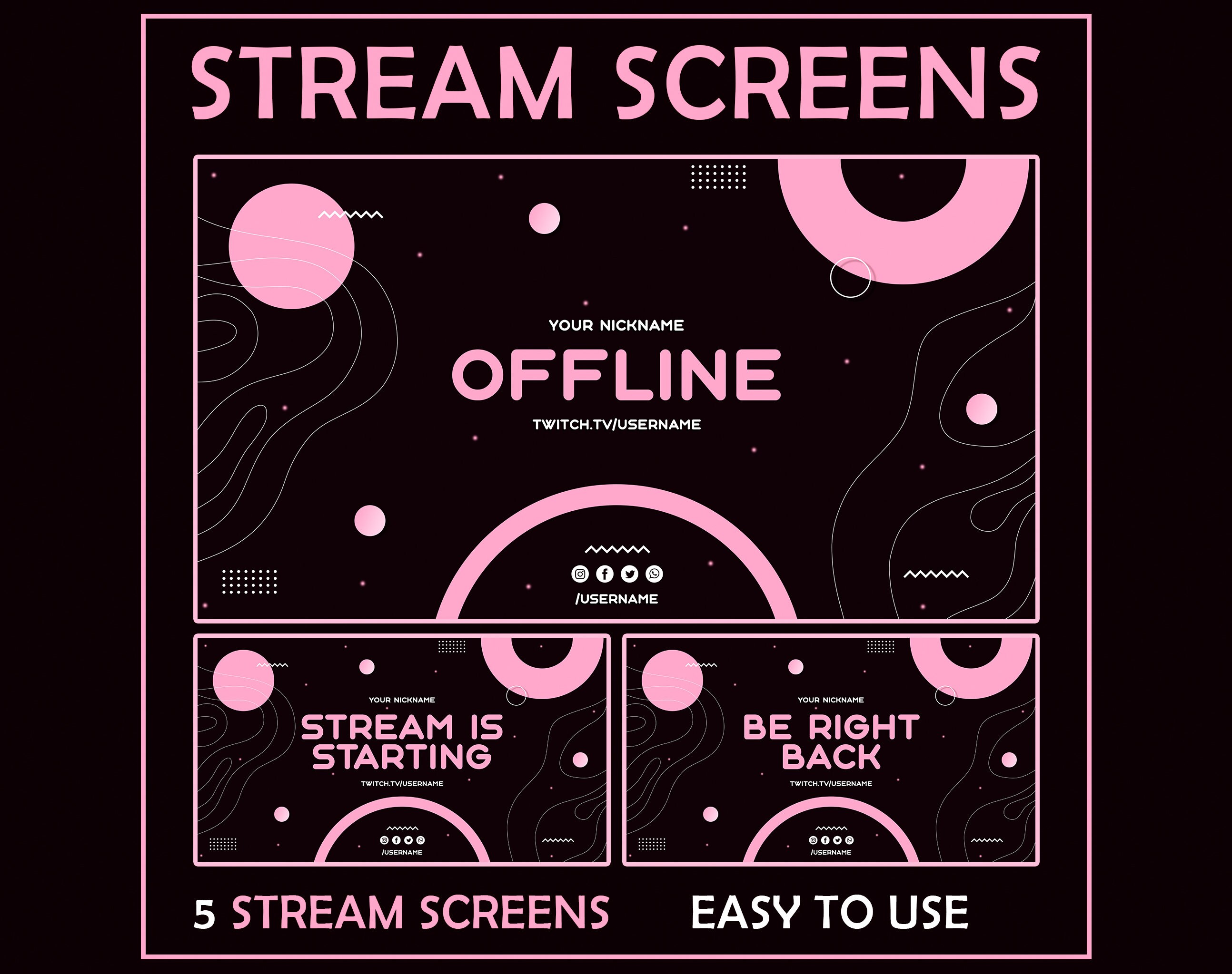 Start offline. Be right back для стрима. Stream offline.