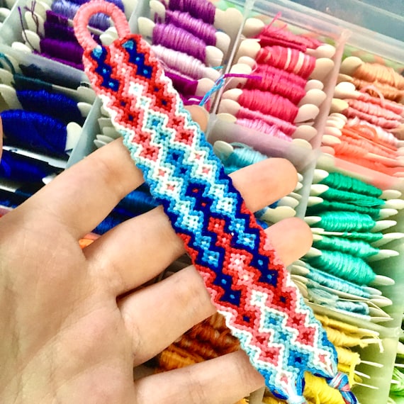 Red and blue store friendship bracelet