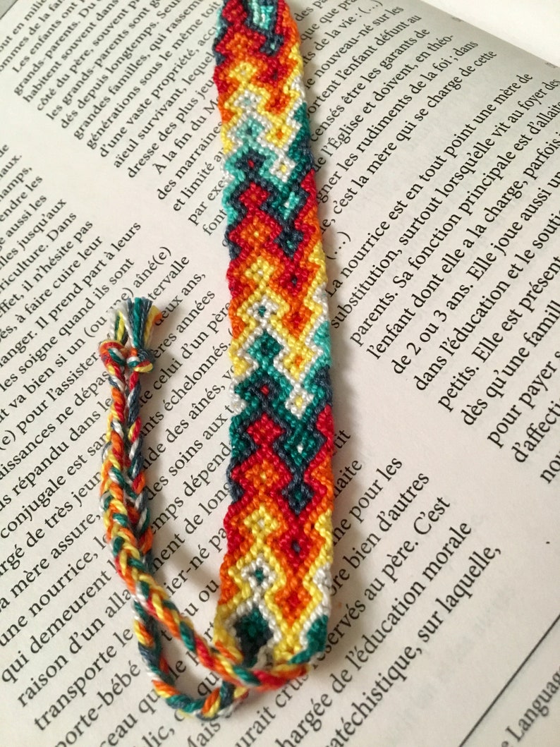 Turquoise and Red Double Arrowhead Friendship Bracelet