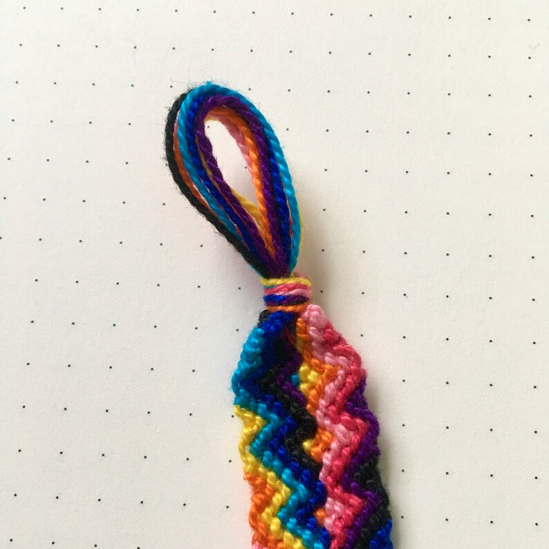 Rainbow Split Arrowhead Friendship Bracelet Etsy