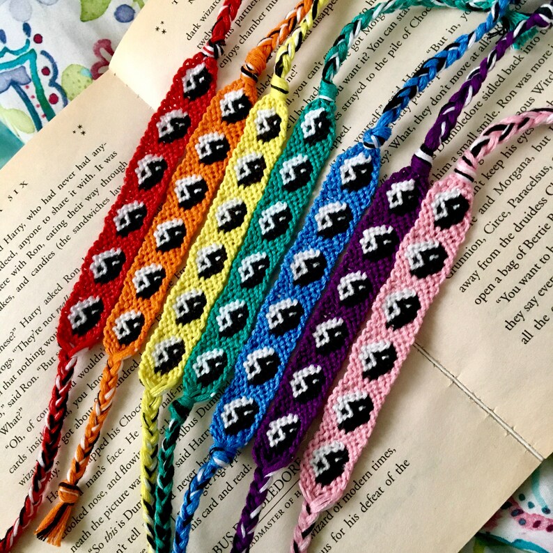 Rainbow Yin and Yang Friendship Bracelet Etsy